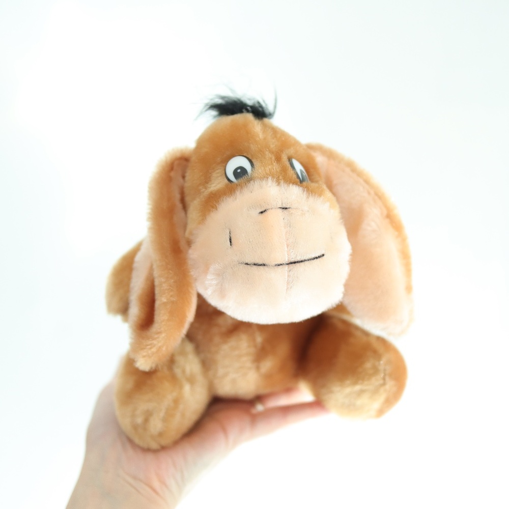 Vintage EEYORE Winnie the Pooh Plush Toy Light pastel brown